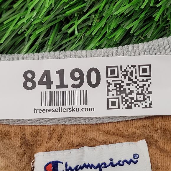 Champion Blank Sweatshirt XL 25x26 Gray Cropped Baggy Boxy - Picture 8 of 14